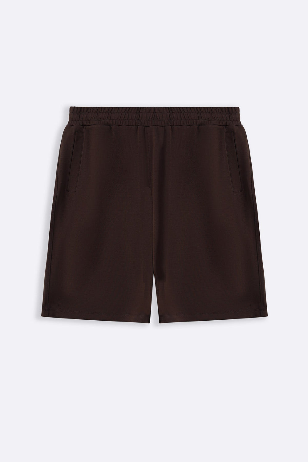 BROWN SOFT WIDE-LEG SHORTS