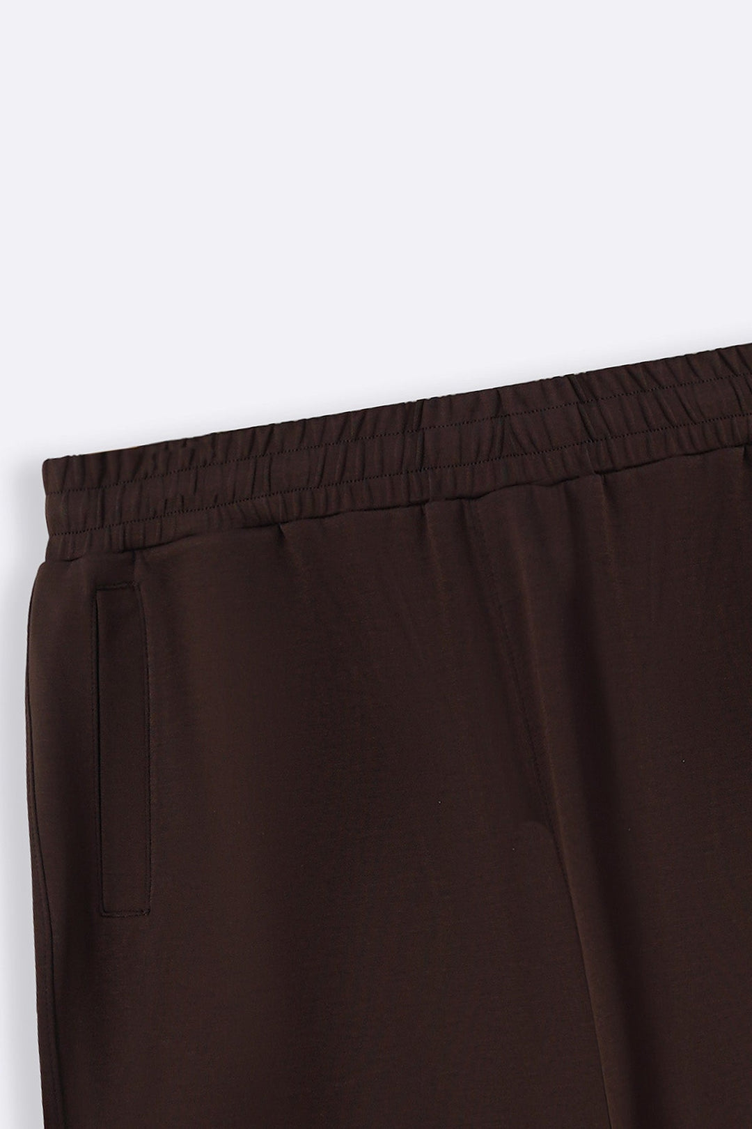 BROWN SOFT WIDE-LEG SHORTS