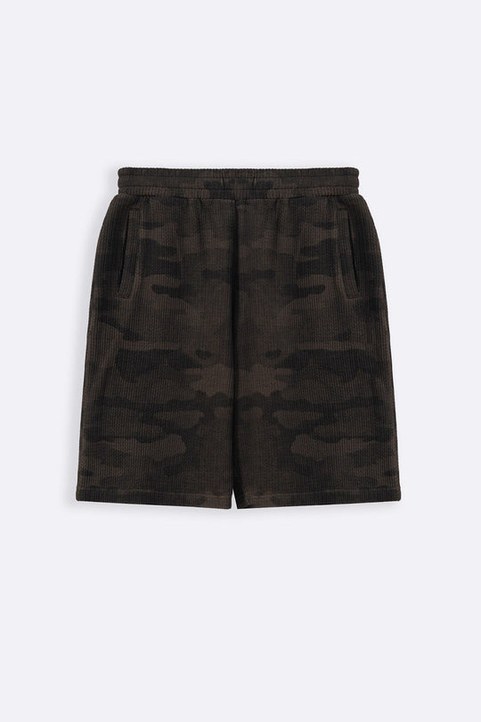 COFFEE CAMO TEXTURED SHORTS