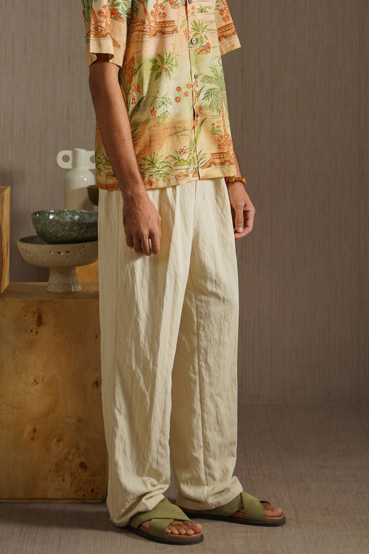 BEIGE PALM GROVE PANTS