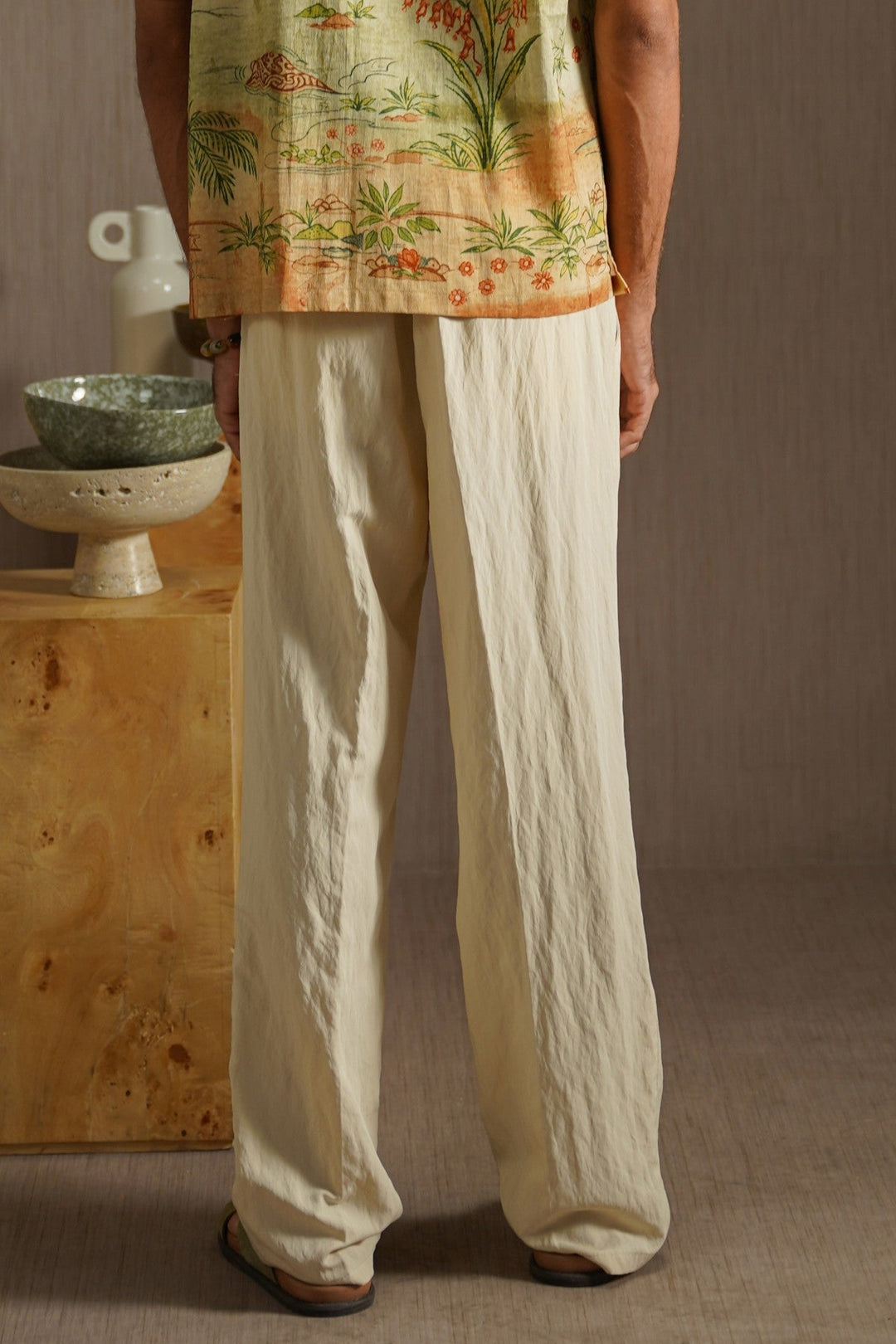 BEIGE PALM GROVE PANTS