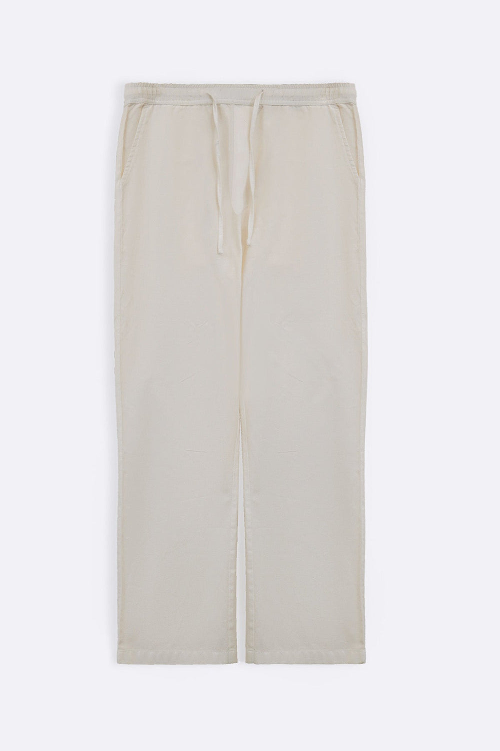 OFF WHITE TEXTURED COTTON PANTS