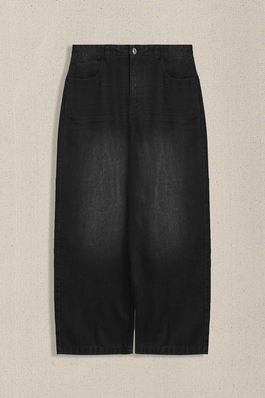 WASHED BLACKED MAN PANTS BALLOON FIT