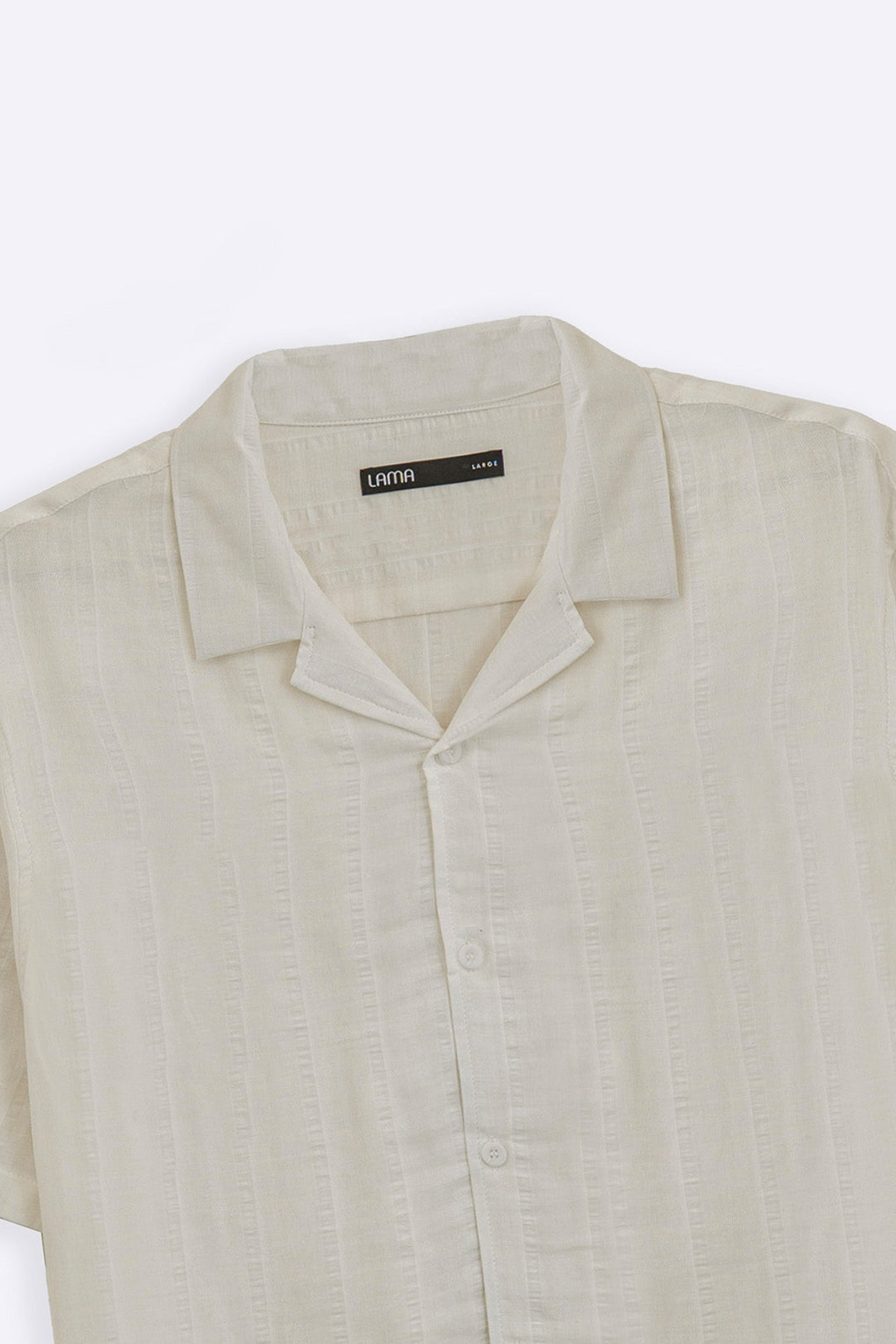 WHITE CUBAN JACQUARD SHIRT