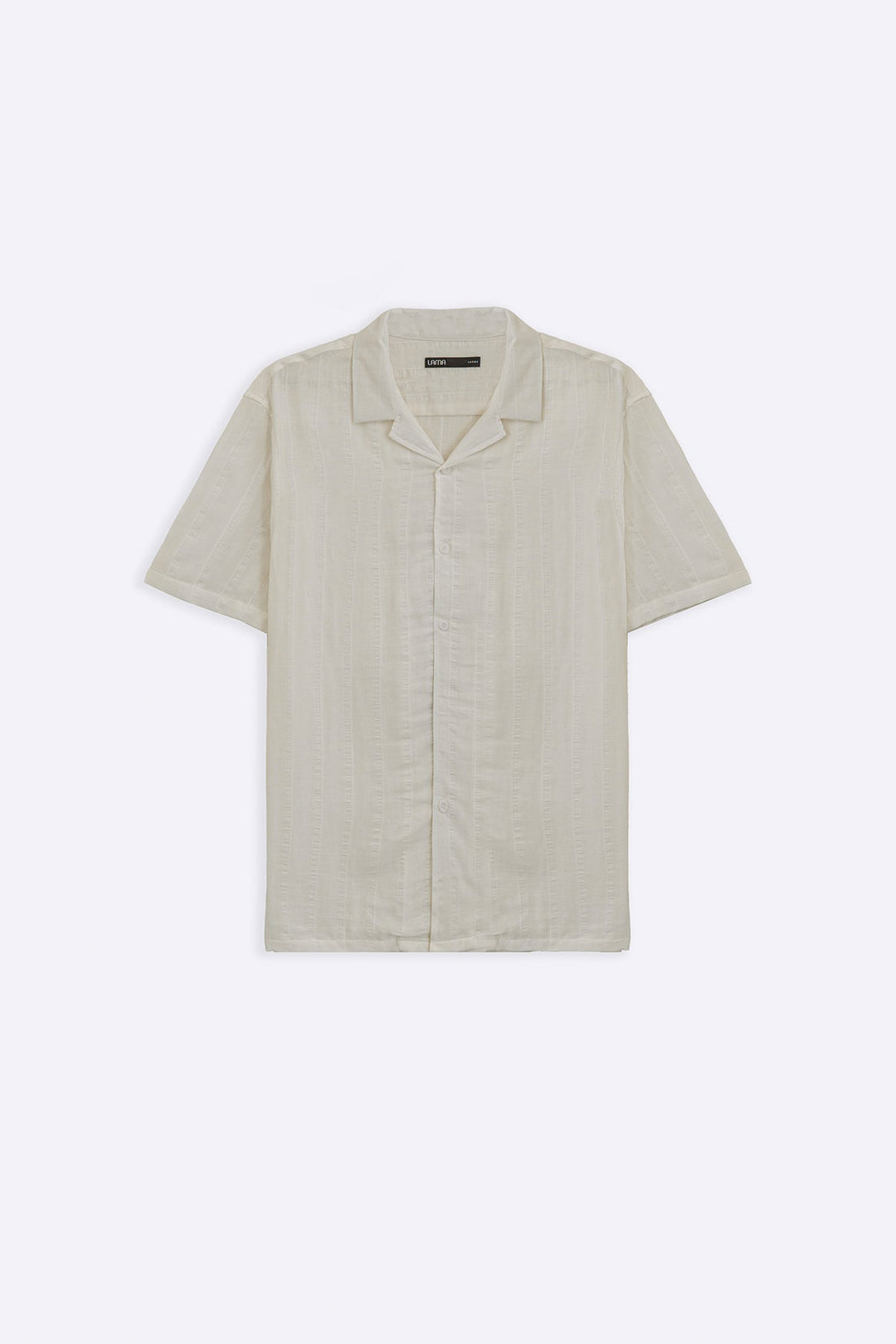 WHITE CUBAN JACQUARD SHIRT