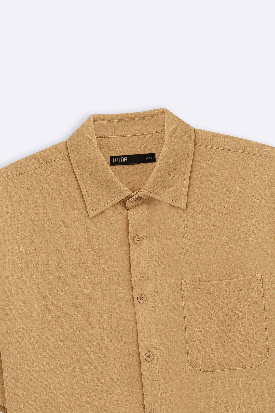 BEIGE ESSENTIAL JACQUARD SHIRT