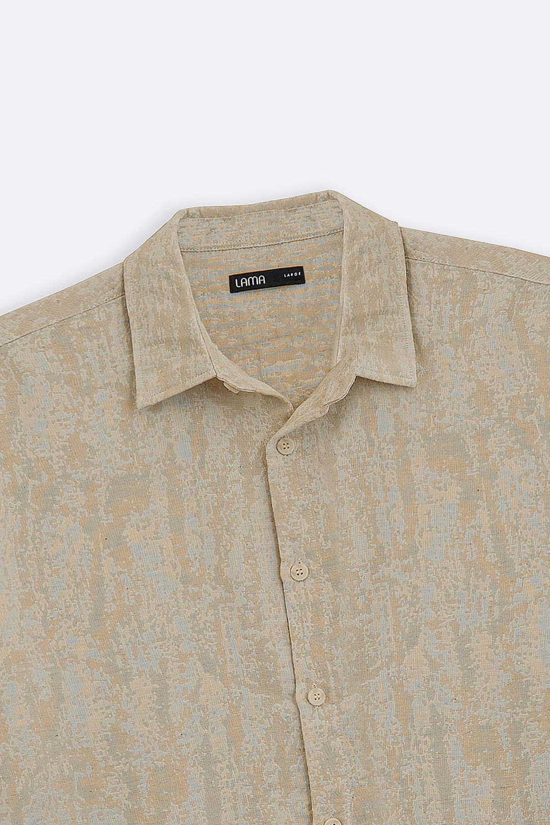 ECRU ABSTRACT JACQUARD SHIRT