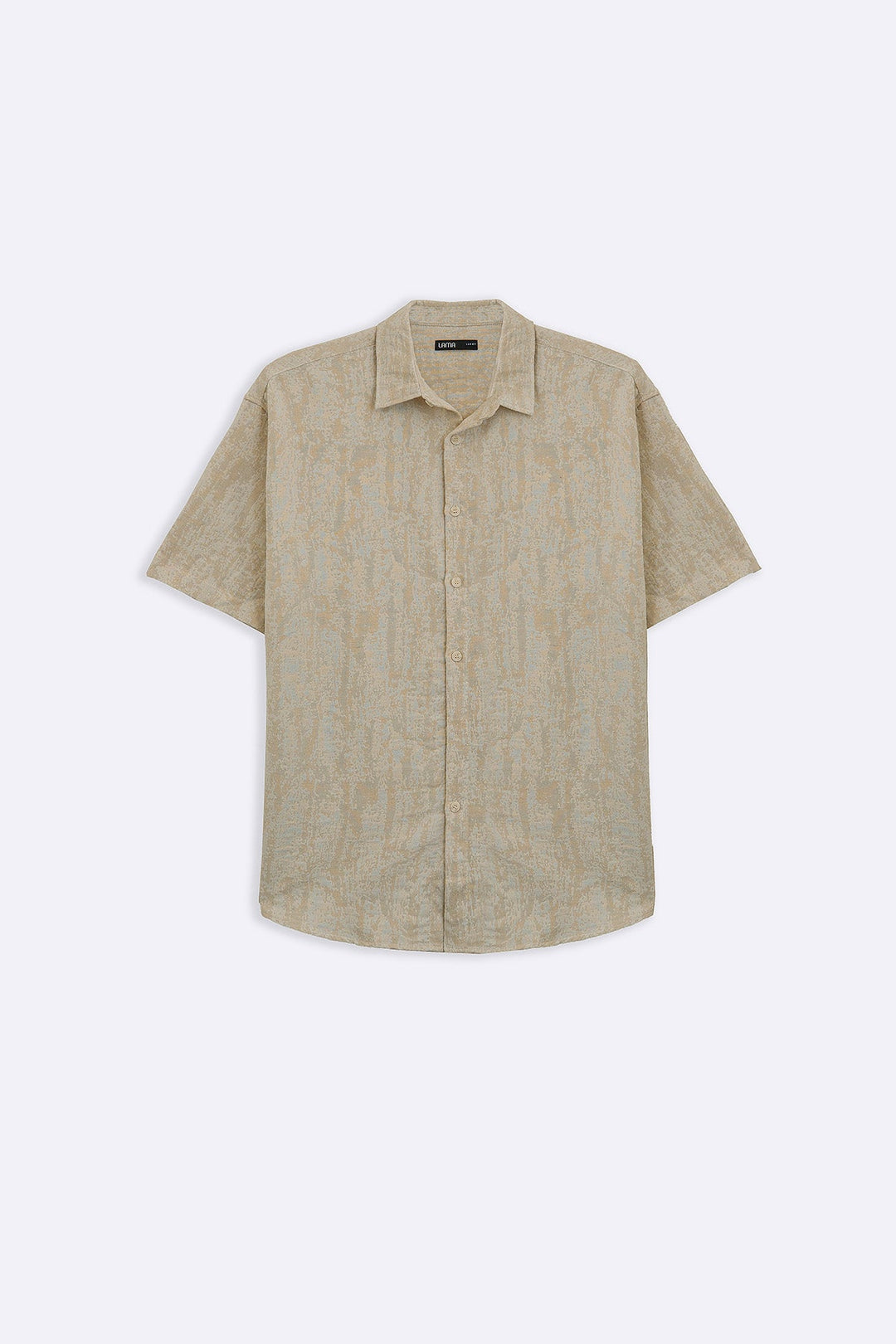 ECRU ABSTRACT JACQUARD SHIRT