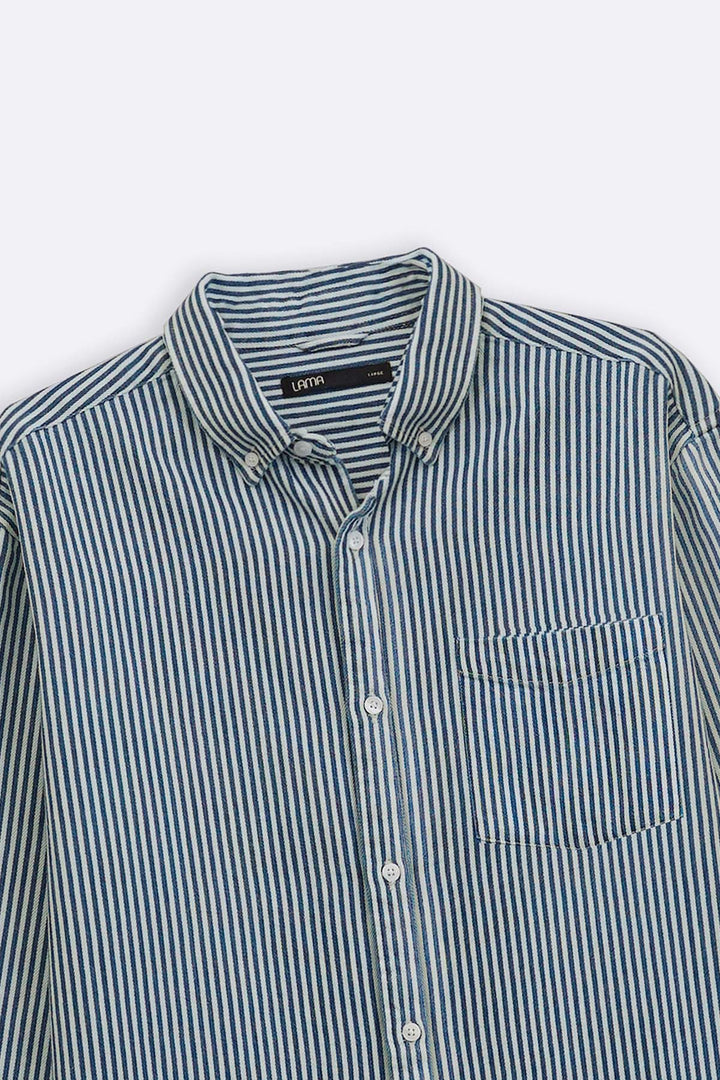 BLUE HEAVY COTTON SHIRT