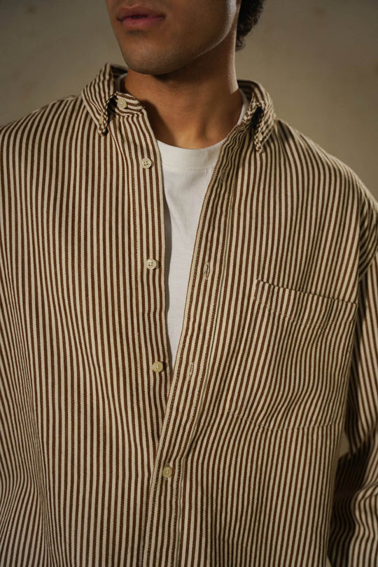 BROWN HEAVY COTTON SHIRT