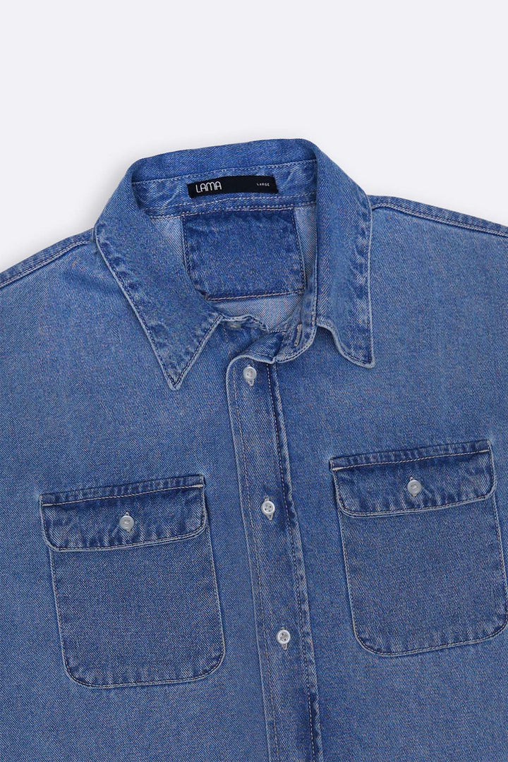 LIGHT WASH DENIM SHIRT