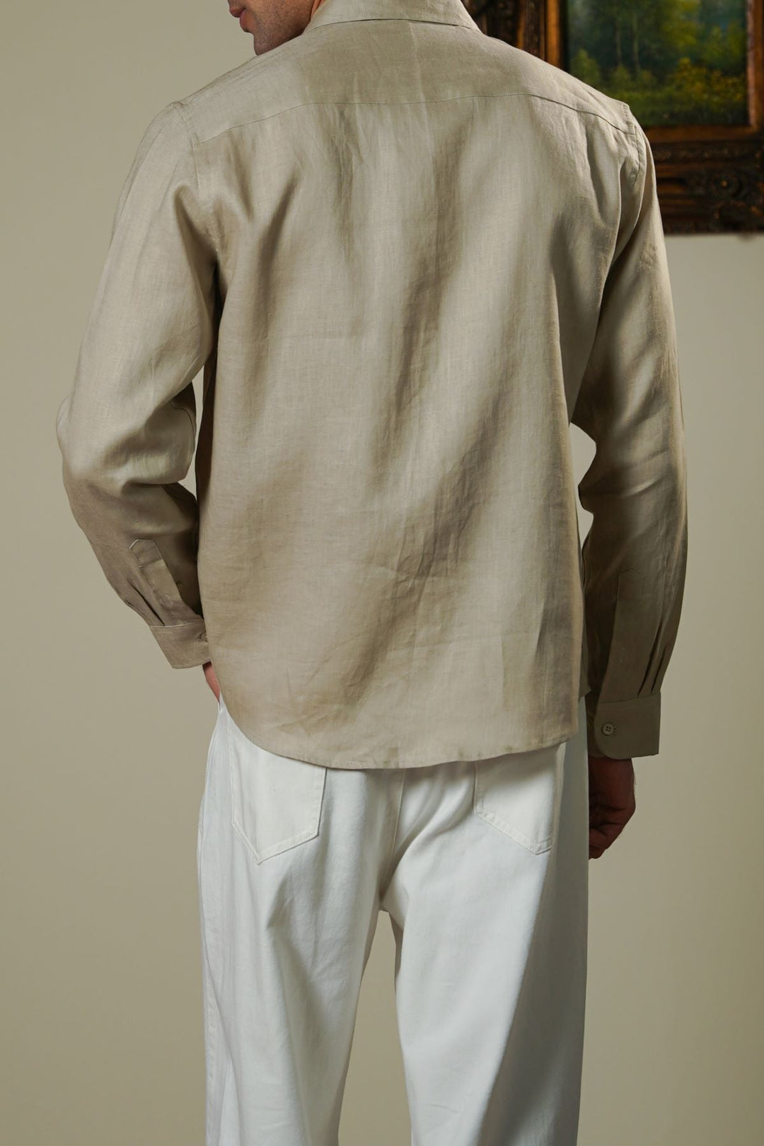 BEIGE PREMIUM LINEN SHIRT