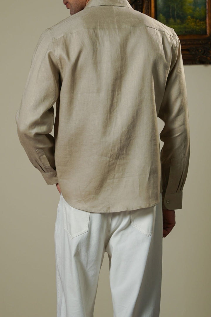 BEIGE PREMIUM LINEN SHIRT