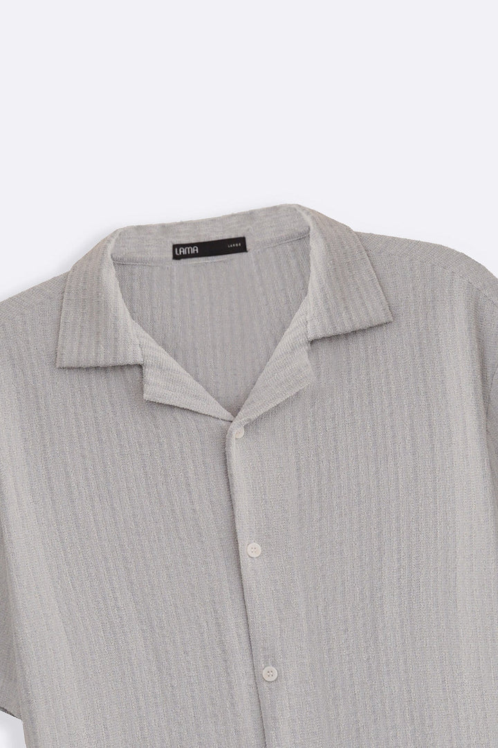 BLUE TEXTURED RESORT SHIRT