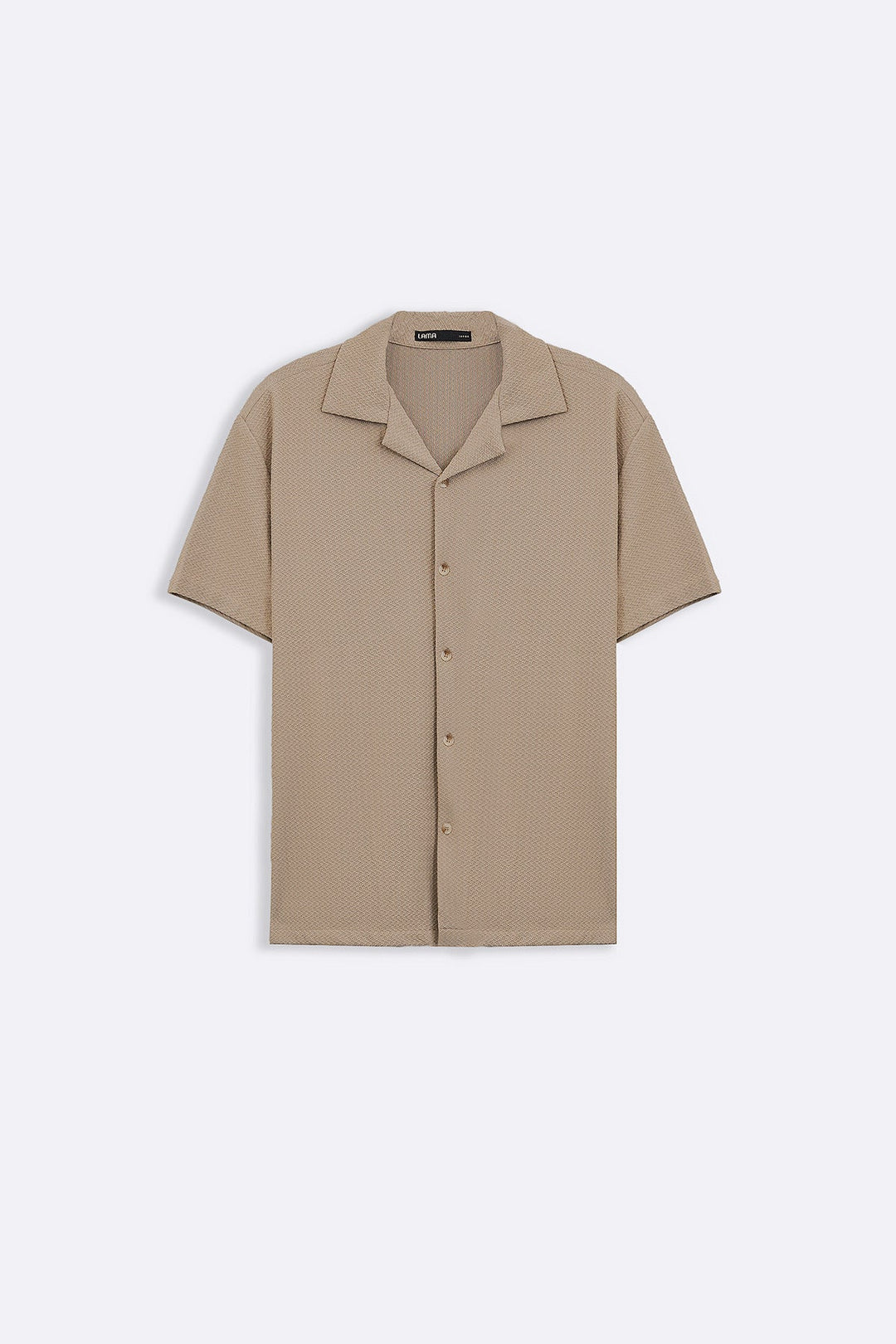 BEIGE SUMMER KNIT BUTTON DOWN