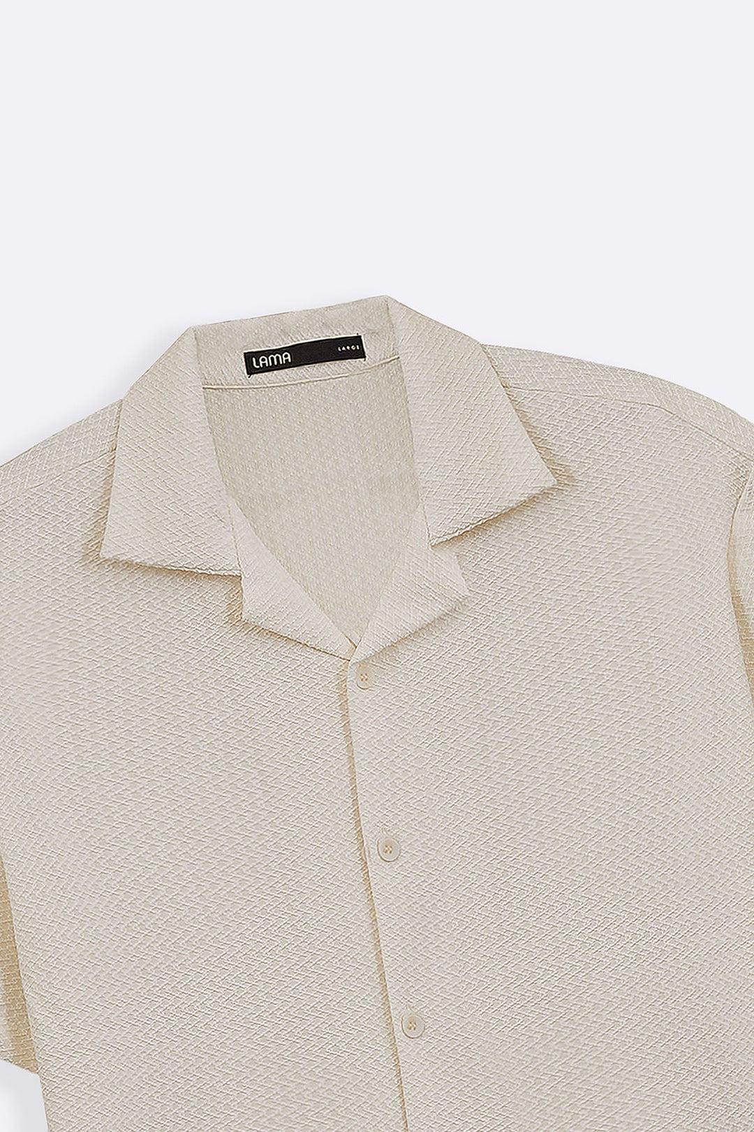 OFF WHITE SUMMER KNIT BUTTON DOWN