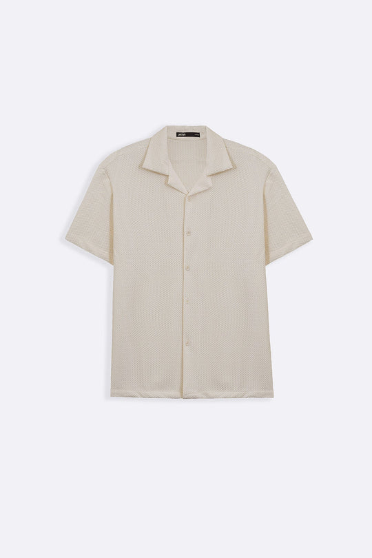 OFF WHITE SUMMER KNIT BUTTON DOWN