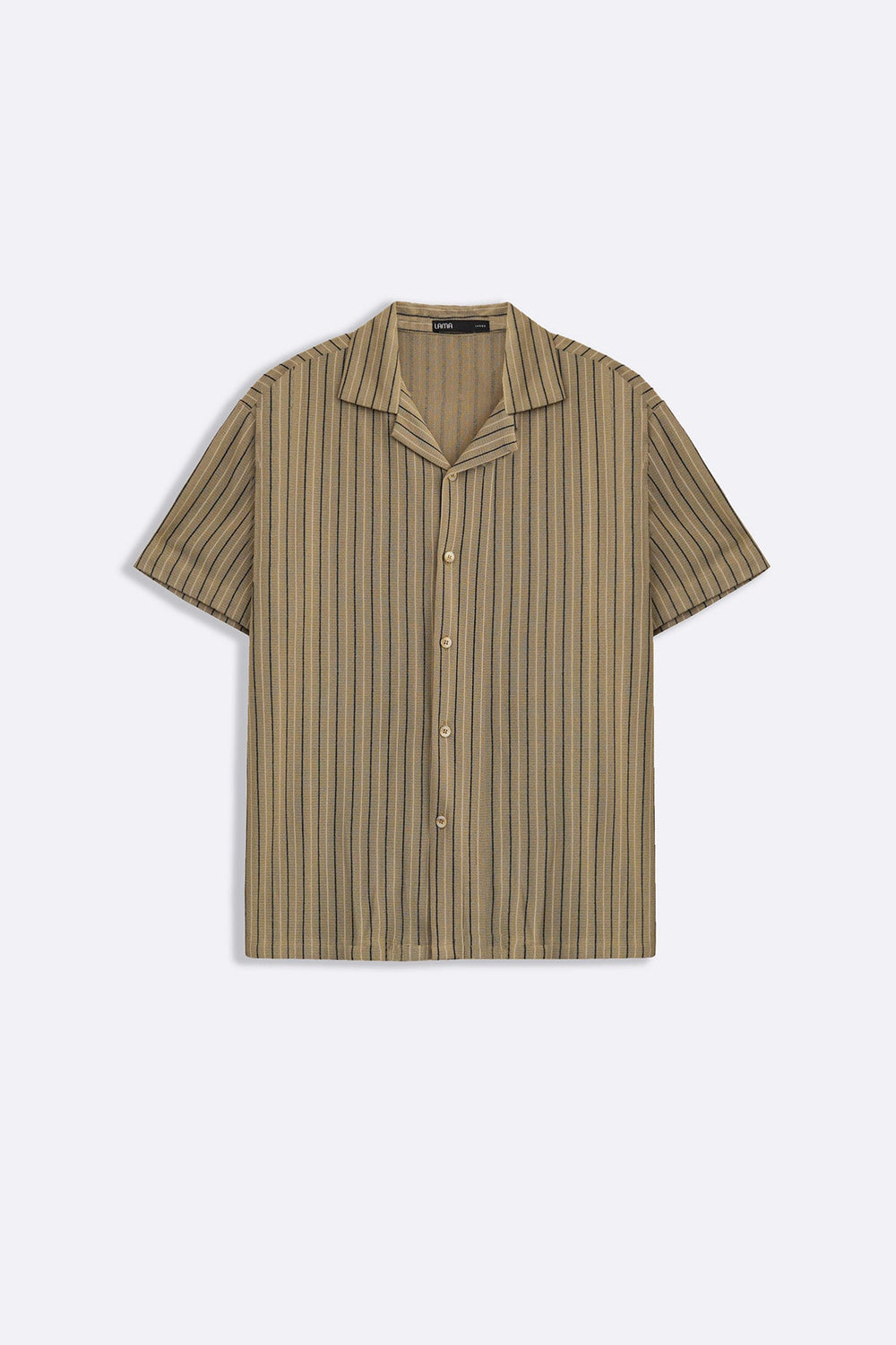 BROWN RELAXED STRIPED SAFARI