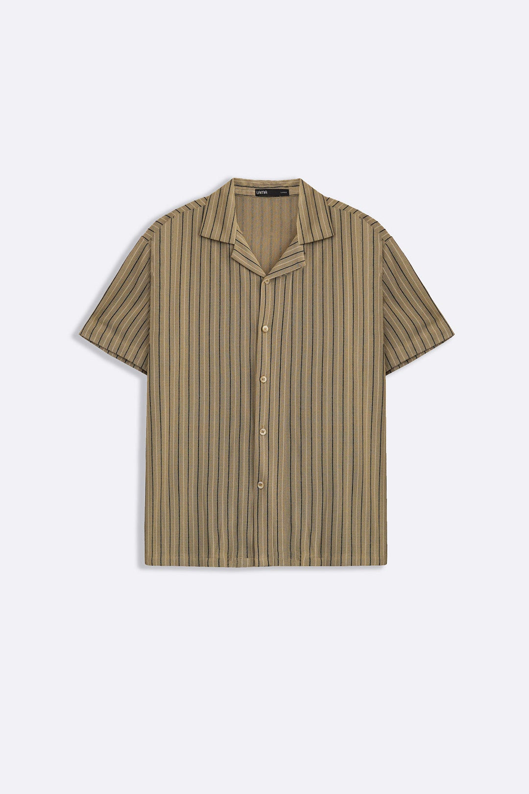 BROWN RELAXED STRIPED SAFARI