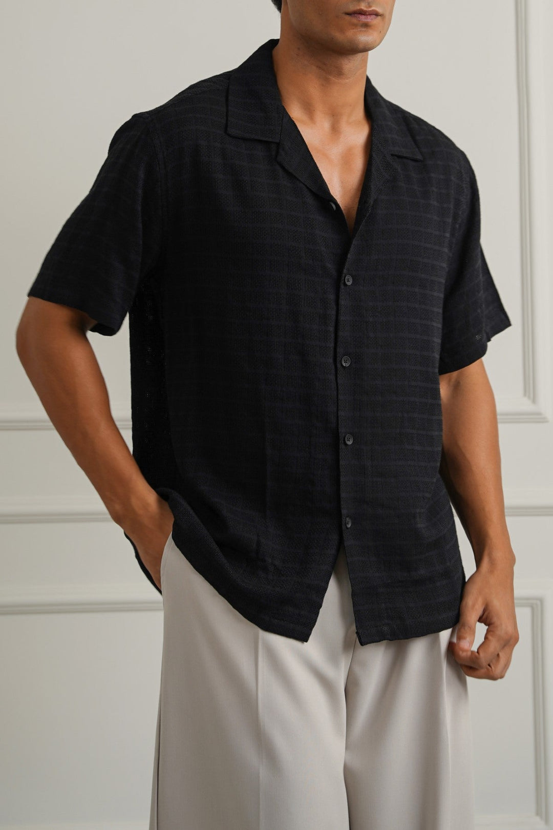 BLACK JACQUARD SUMMER SAFARI
