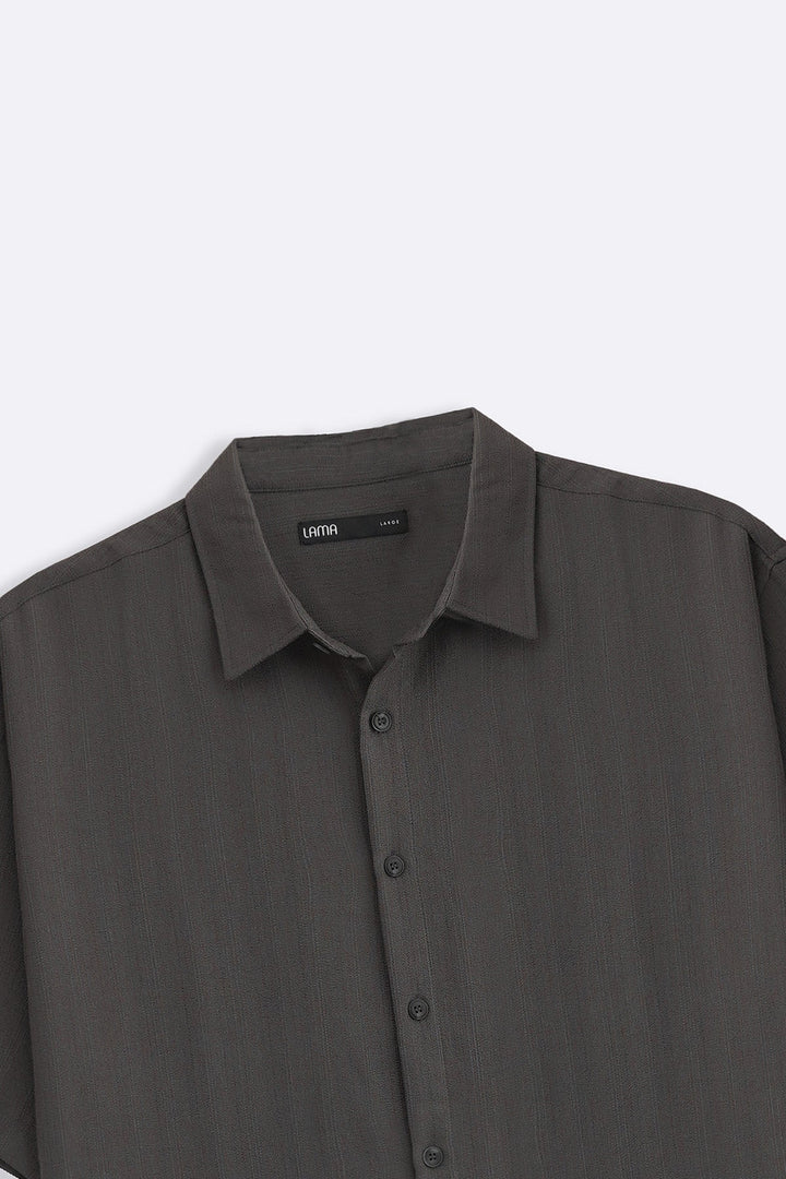 GREY FLOWY HALF SLEEVES SHIRT