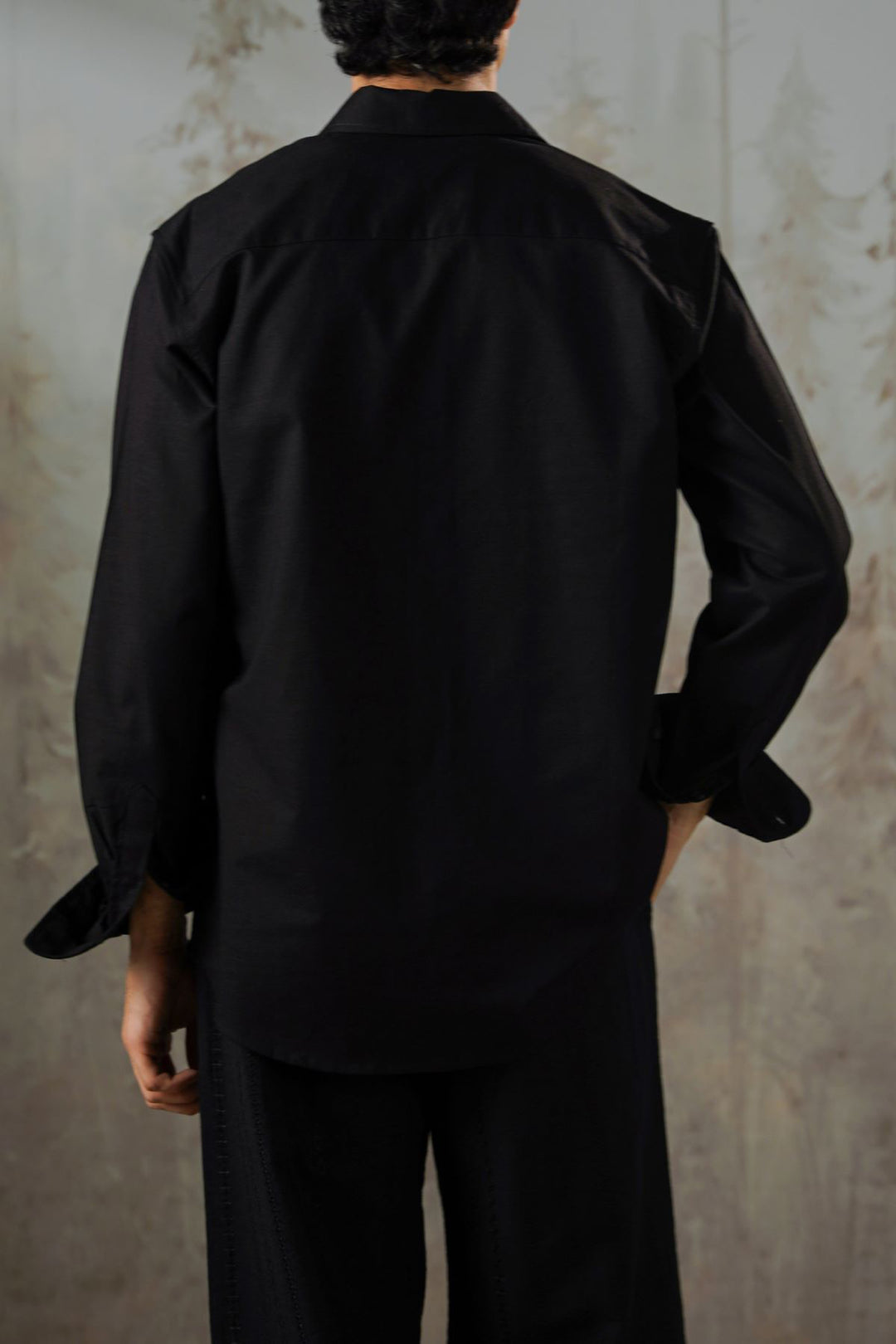 LINEN BLEND BUTTON DOWN SHIRT