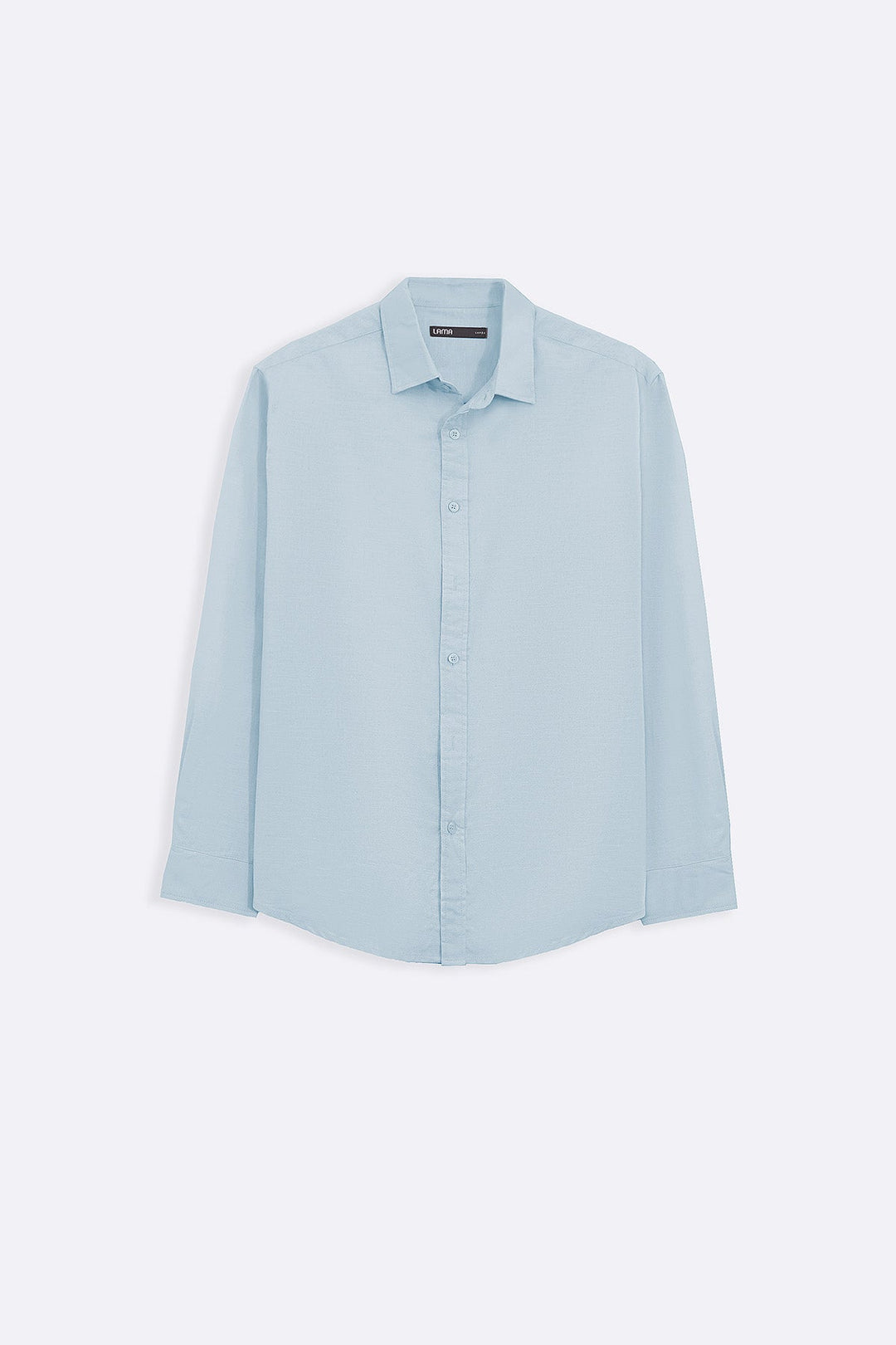 LIGHT BLUE LINEN BLEND BUTTON DOWN SHIRT
