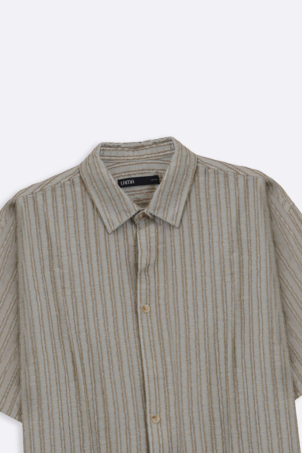 CREAM LINEAR JACQUARD SHIRT
