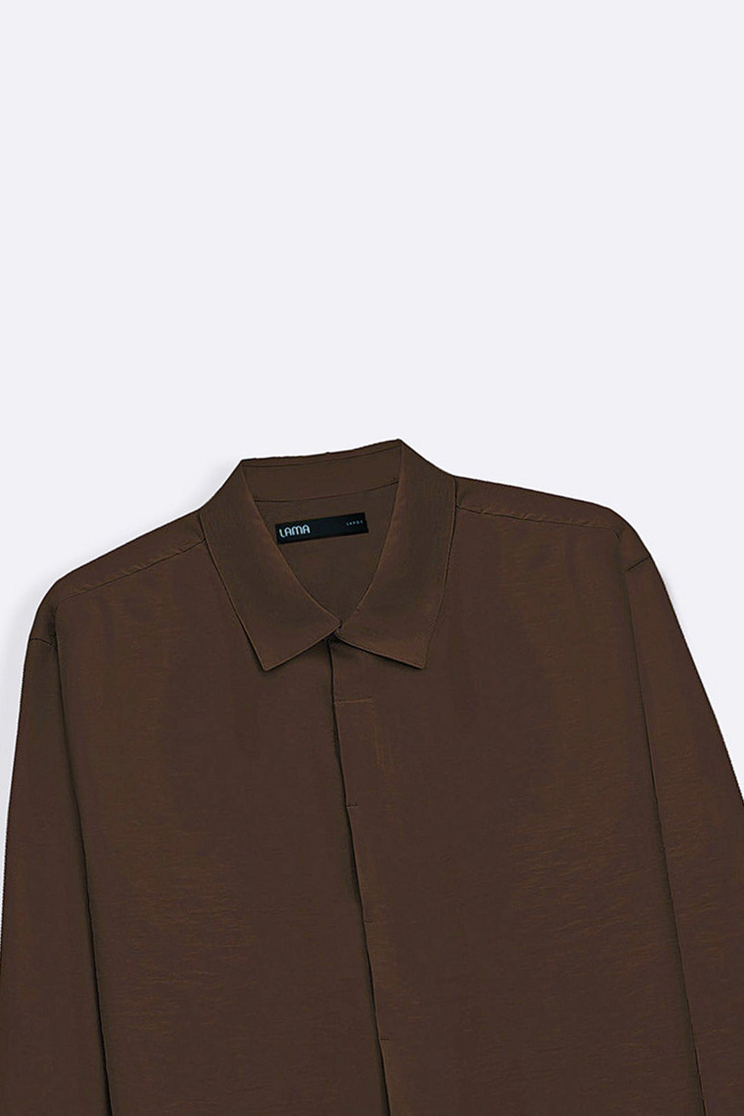 COFFEE STONEWASH FLOWY SHIRT