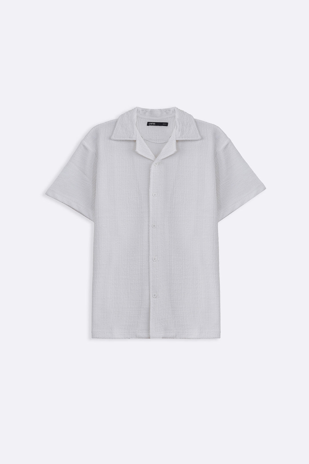 WHITE RESORT TEXTURED SHIRT