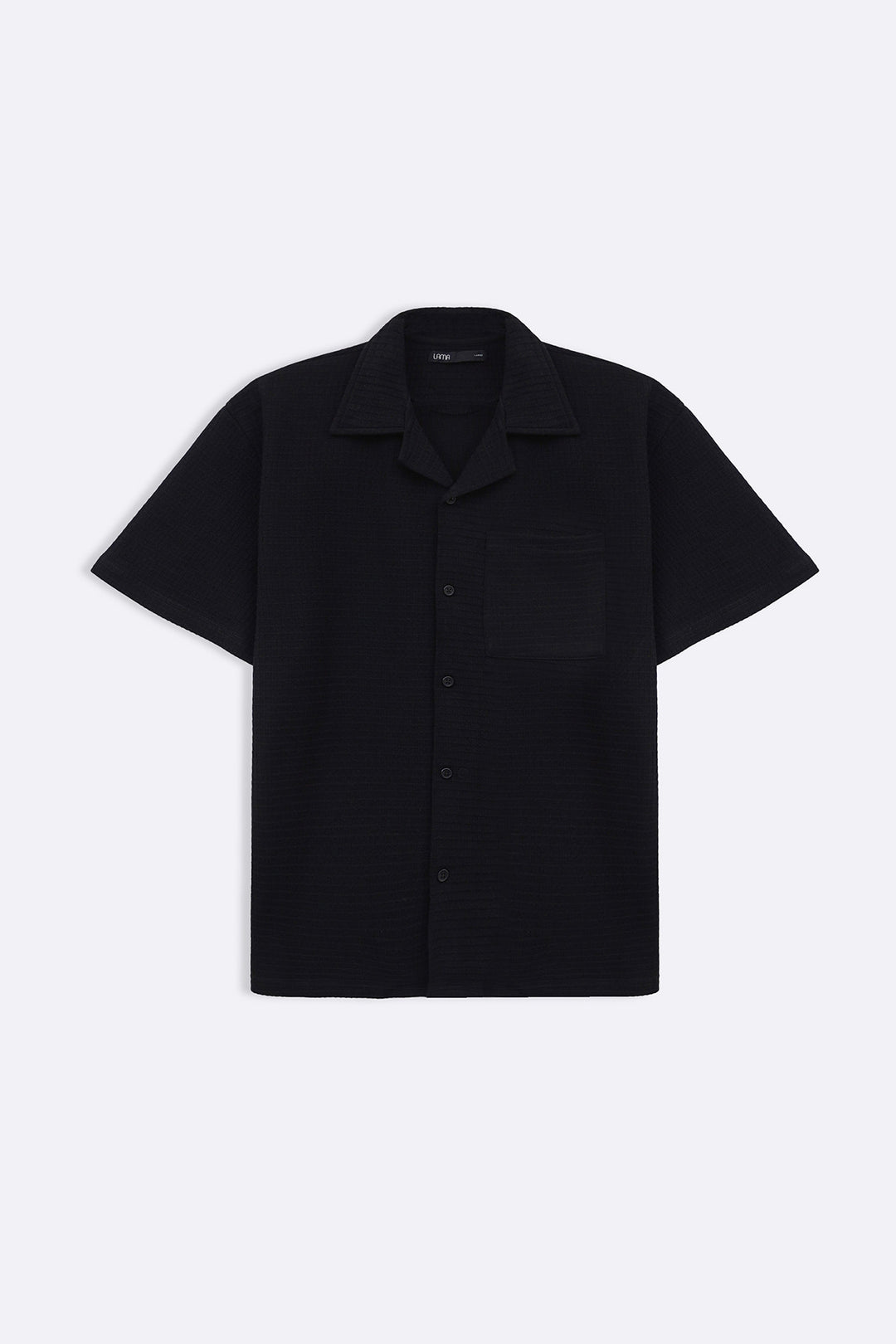 CUBAN COLLAR TEXTURED SHIRT