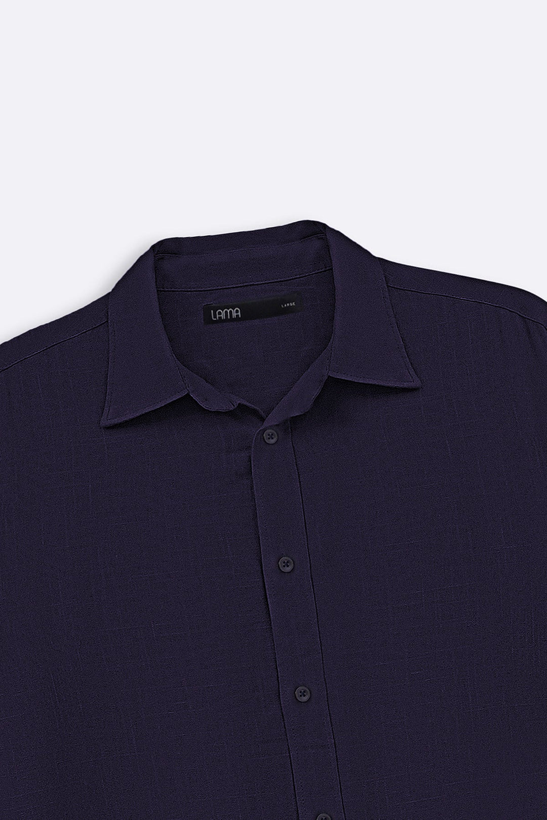 MELANGE NAVY SLUB BUTTON DOWN SHIRT
