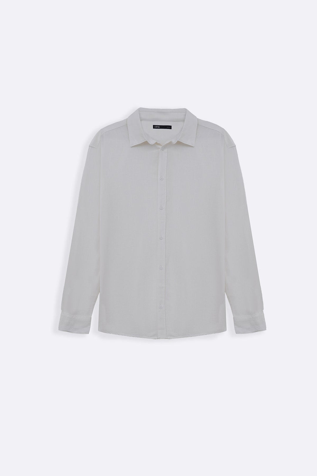 WHITE SLUB BUTTON DOWN SHIRT