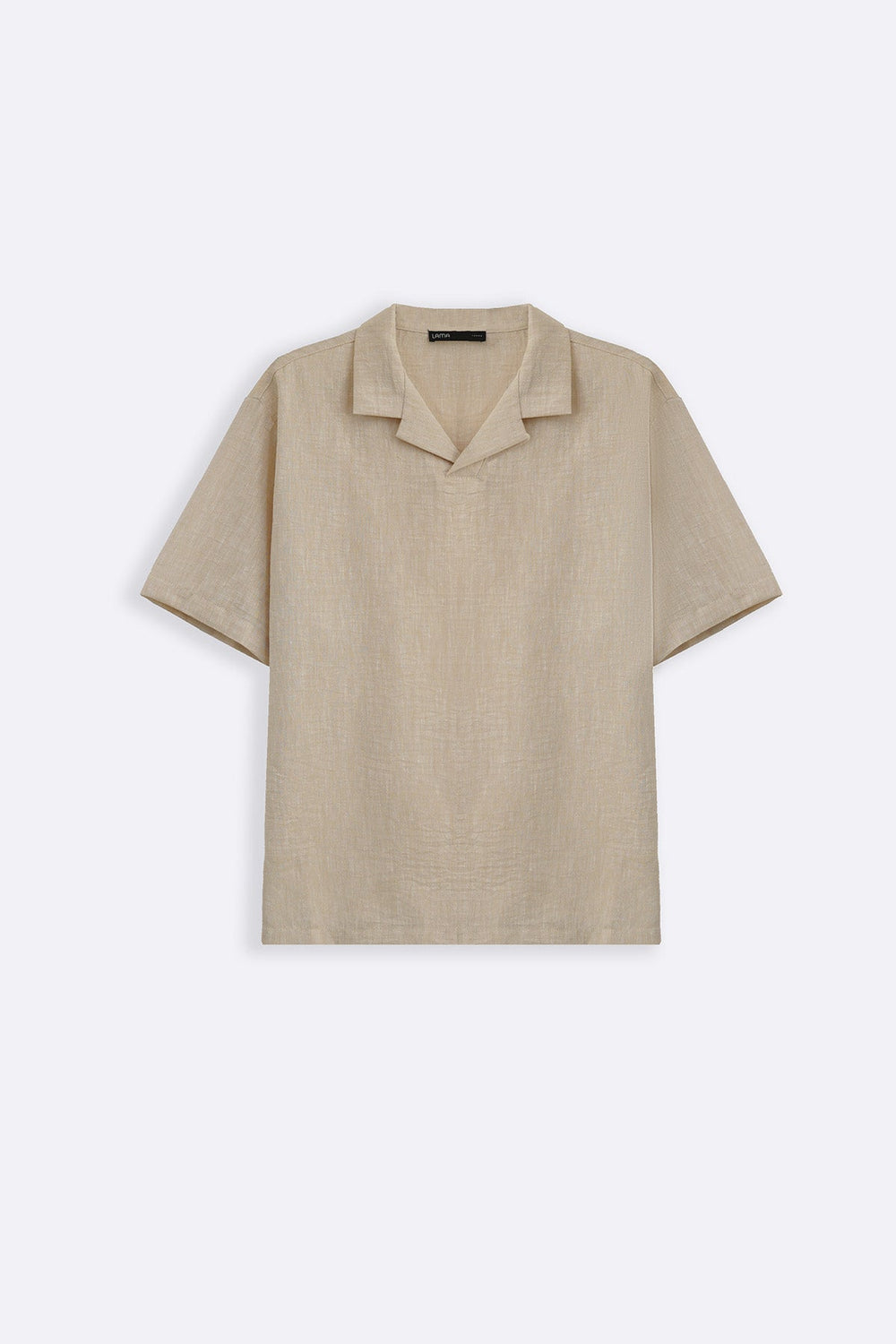 BEIGE RESORT COLLARED SHIRT