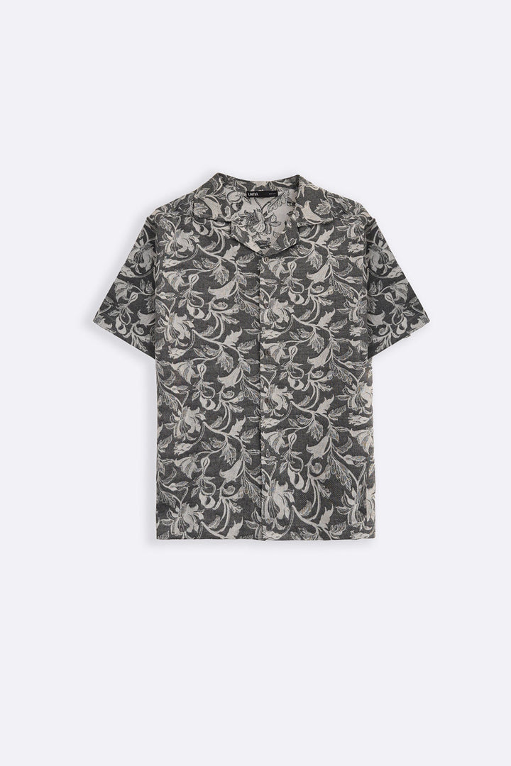 BLACK HERITAGE TEXTURE SHIRT