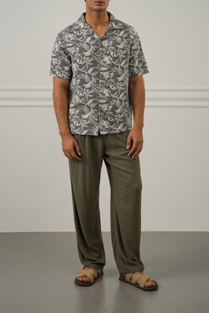 BLACK HERITAGE TEXTURE SHIRT