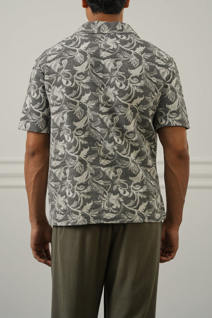 BLACK HERITAGE TEXTURE SHIRT