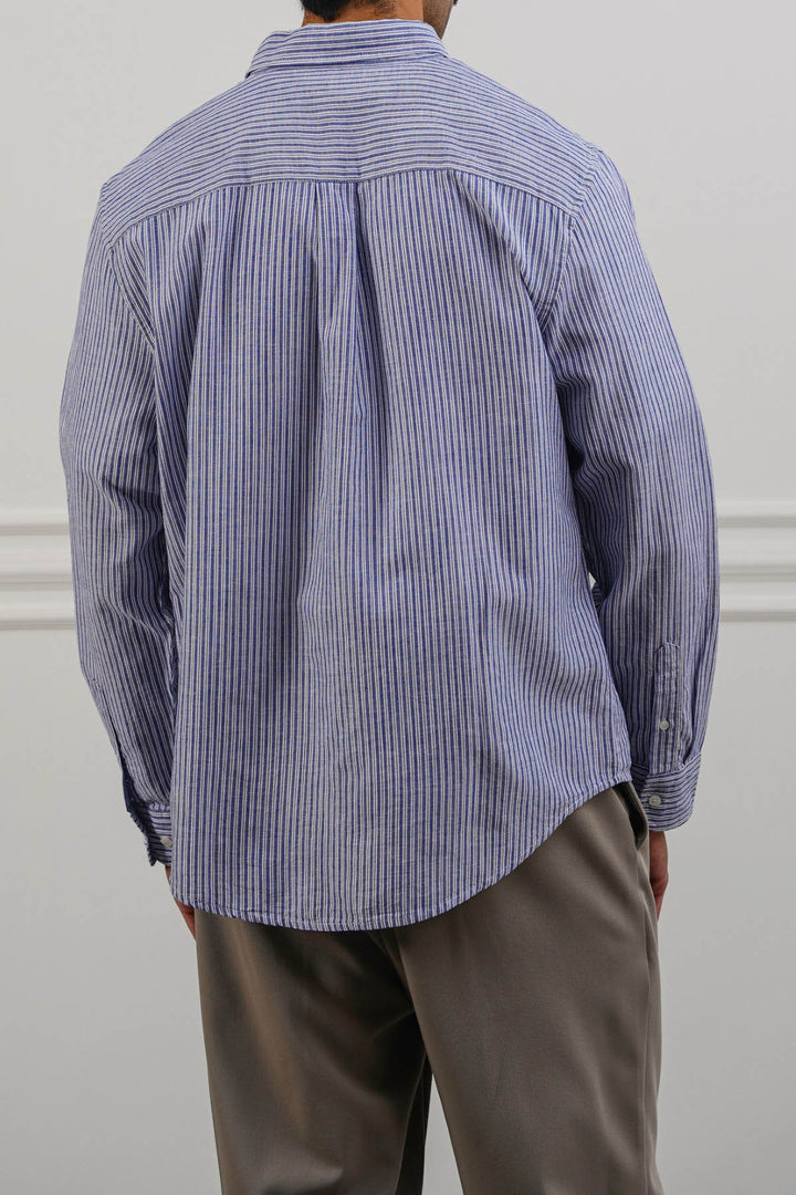 STRIPED LINEN BLEND SHIRT