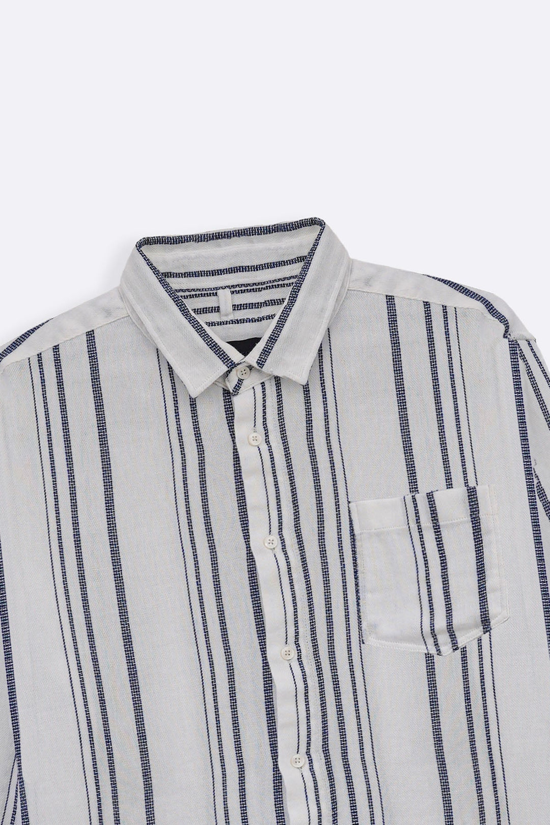 WHITE STRIPED DOBBY SHIRT