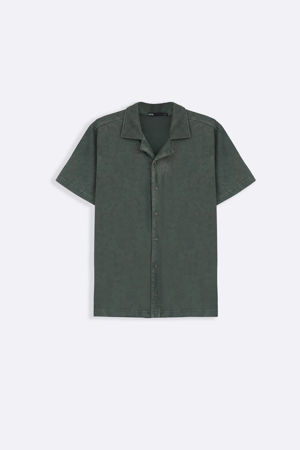 GREEN WASHED EFFECT SAFARI SHIRT