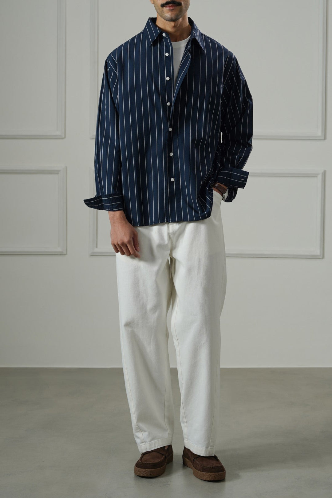 NAVY 90's DAD SHIRT