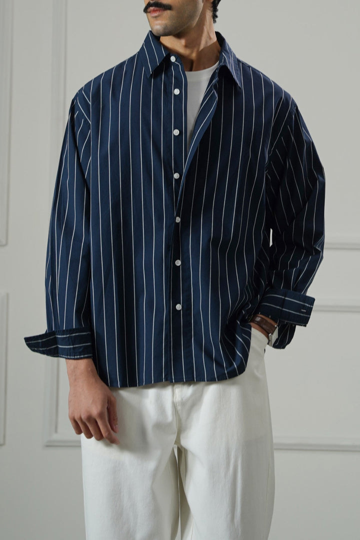 NAVY 90's DAD SHIRT
