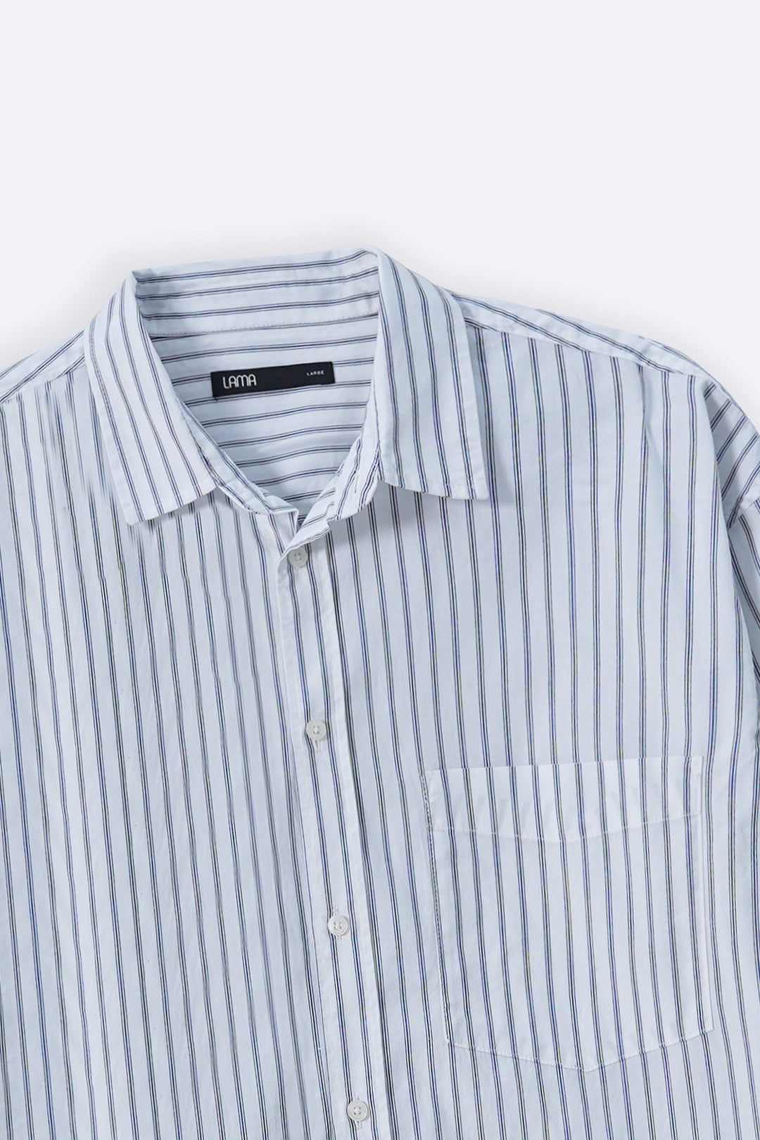 WHITE COTTON STRIPED SHIRT