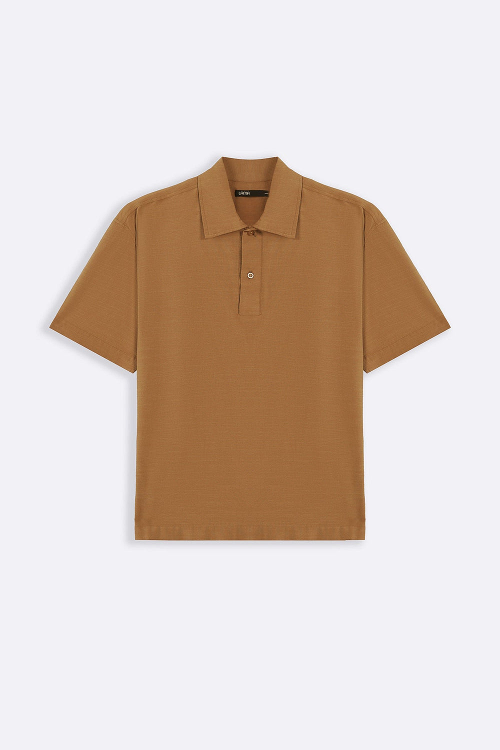 OCHRE BROWN QUARTER PLACKET SHIRT