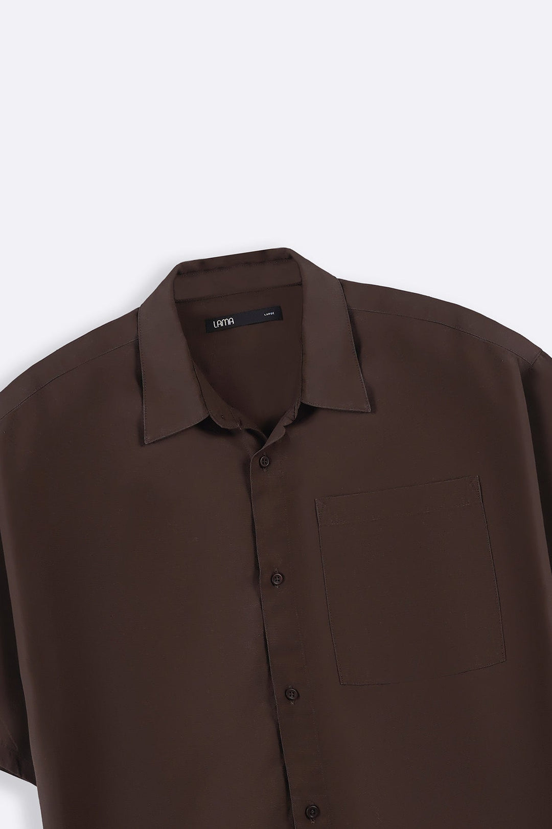 COFFEE WASHED EFFECT TENCEL SHIRT