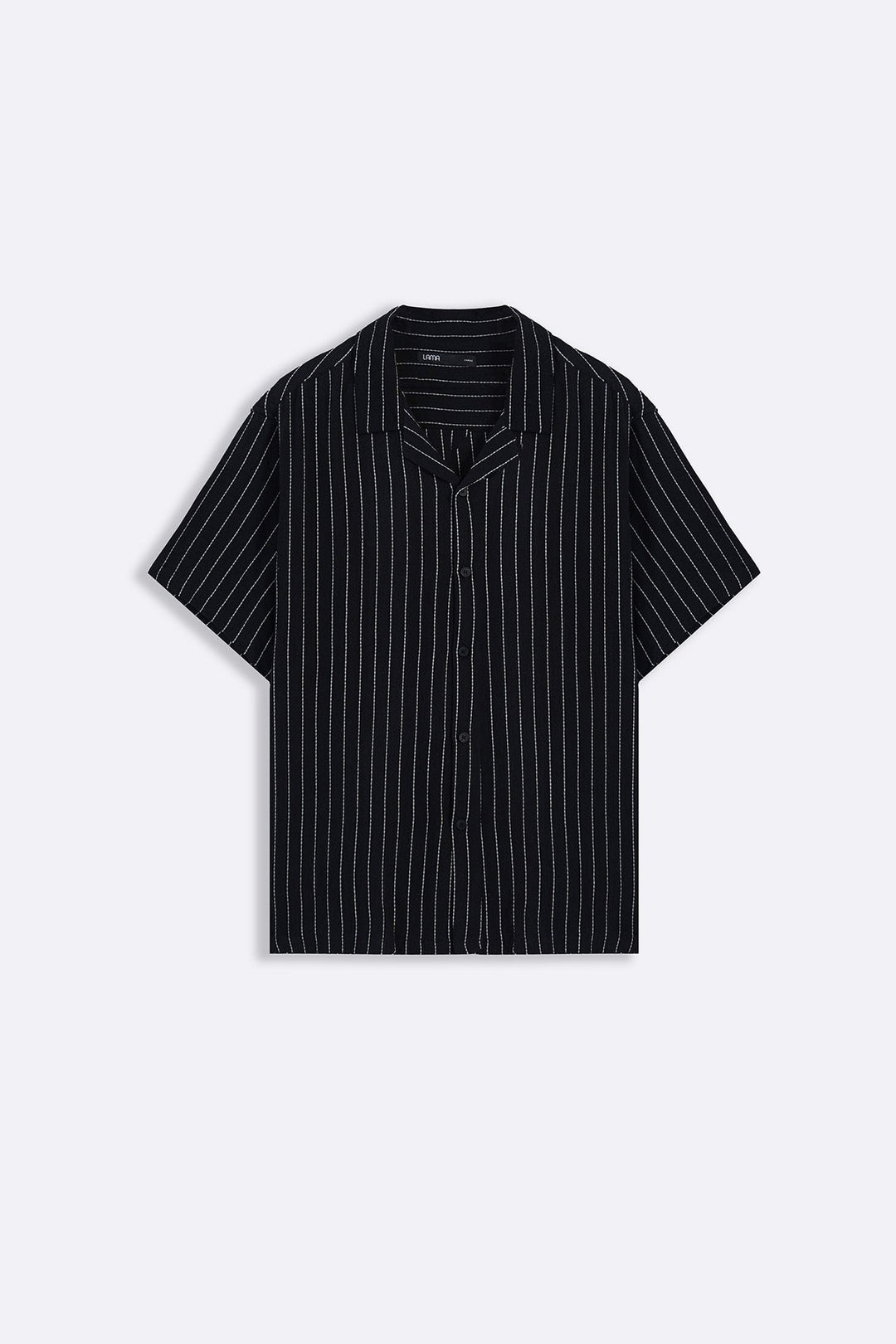 BLACK STRIPED JACQUARD SHIRT