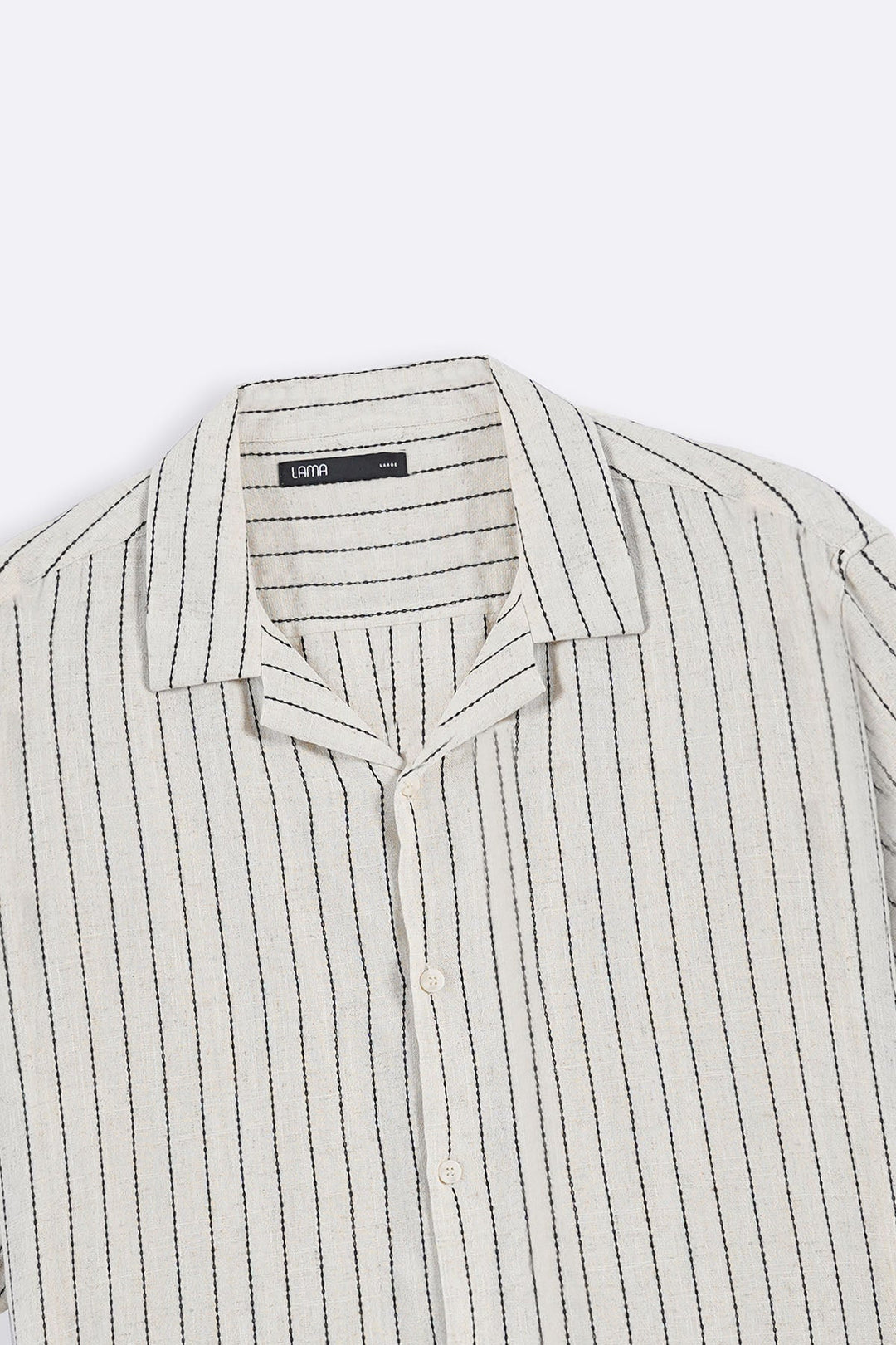 IVORY STRIPED JACQUARD SHIRT