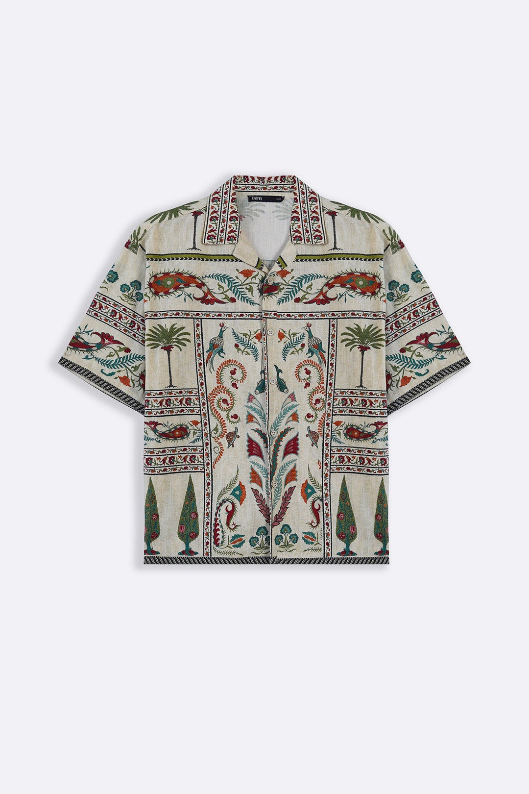 ECRU SLUB PRINTED SHIRT