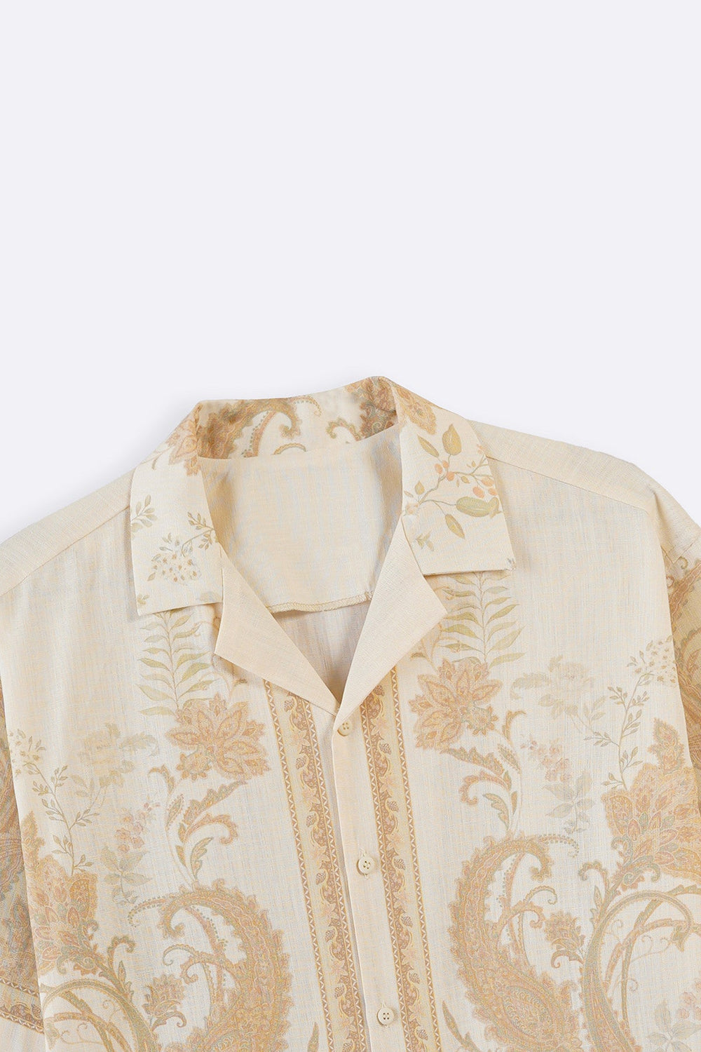 ECRU SLUB PRINTED SHIRT