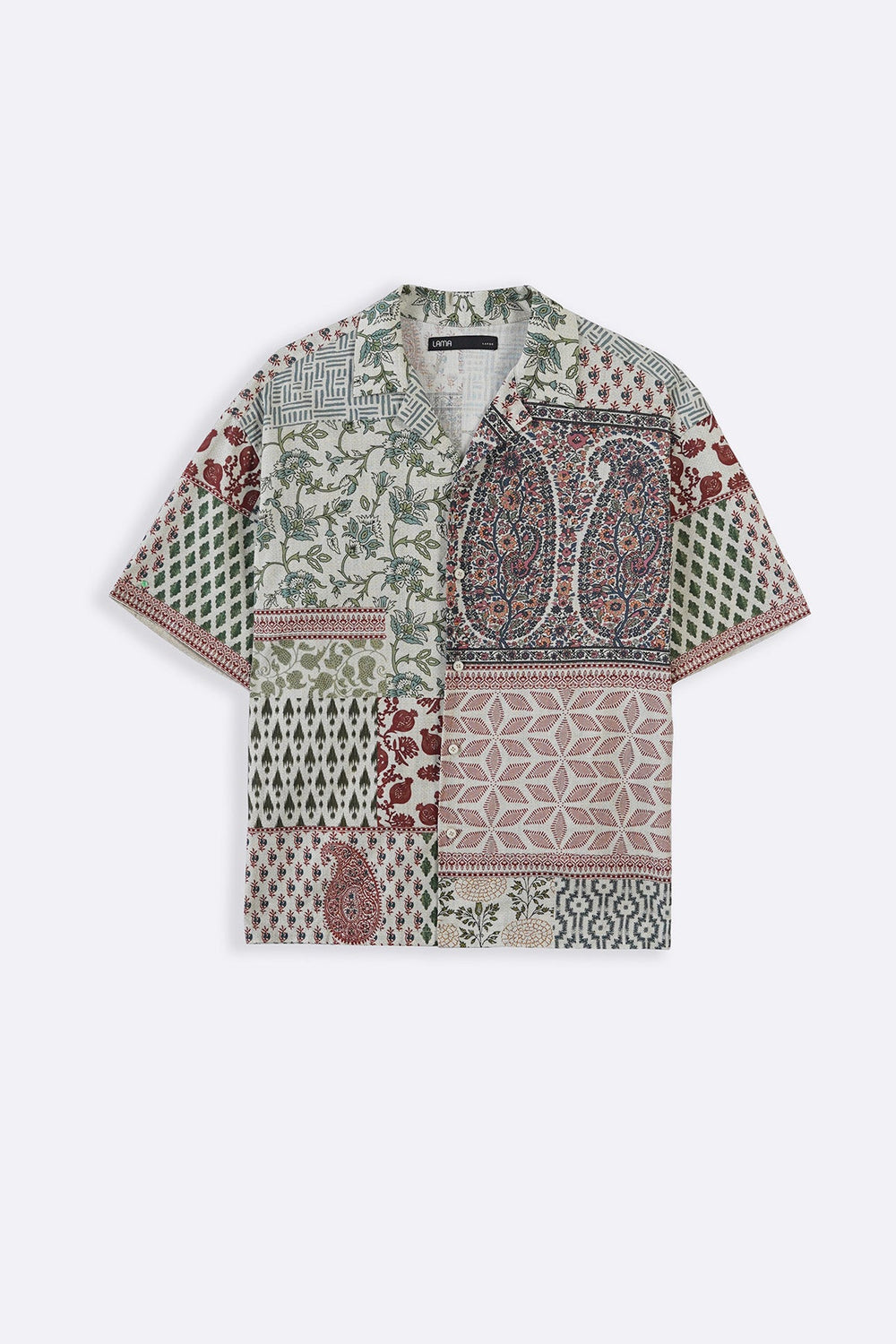 ECRU-PRINTED SLUB SHIRT
